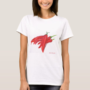 Red hot chilli peppers watercolor vegetables  T-Shirt