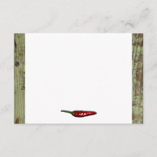 Red Hot Chilli Peppers Wood Look Thank You Card