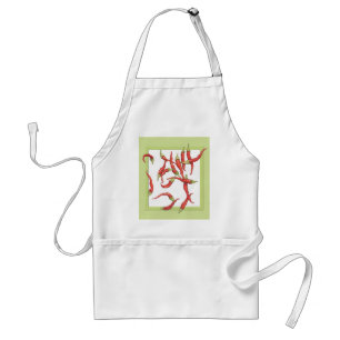 Red Hot Chillies green Apron