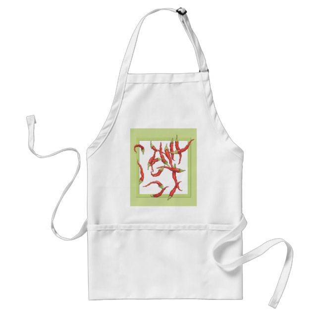 Red Hot Chillies green Apron (Front)