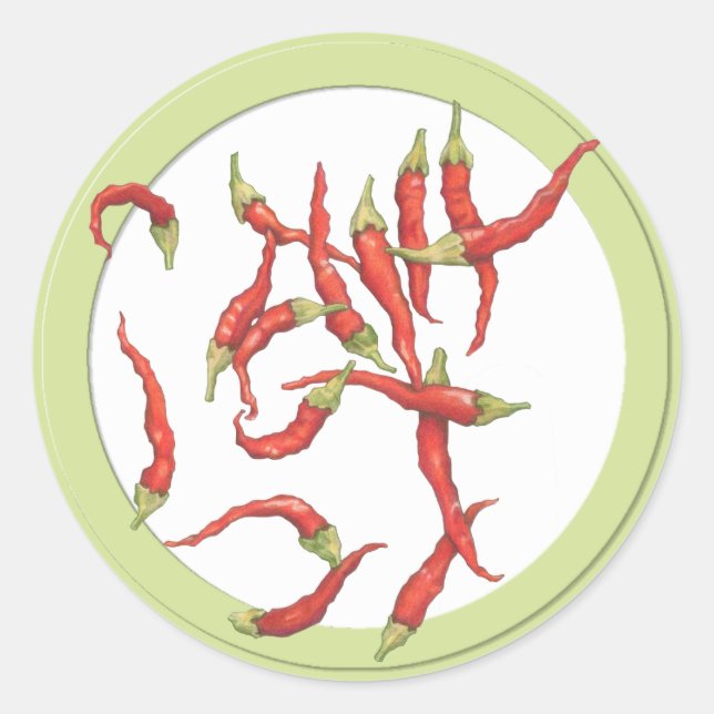 Red Hot Chillies green Sticker (Front)