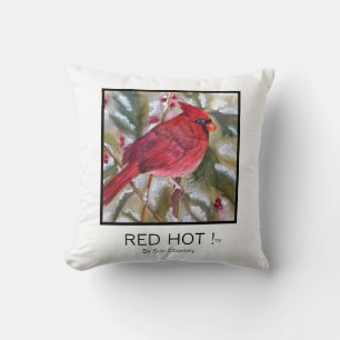 RED HOT Christmas Cardinal Cushion