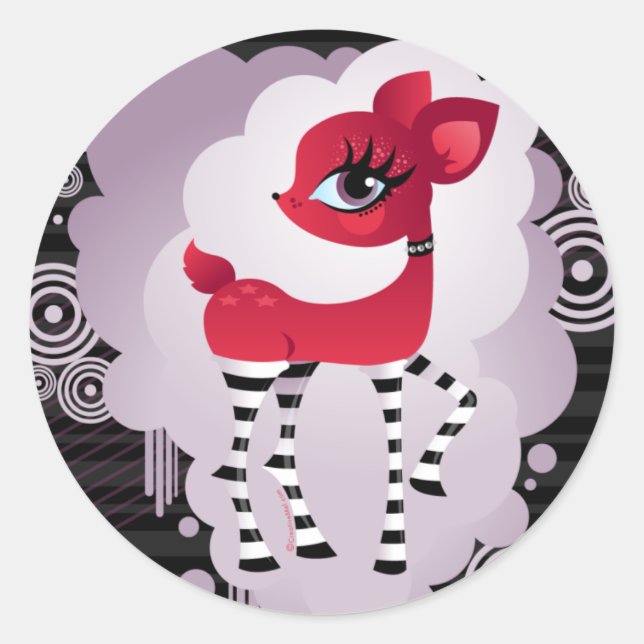 Red Hot Deerie Stickers (Front)