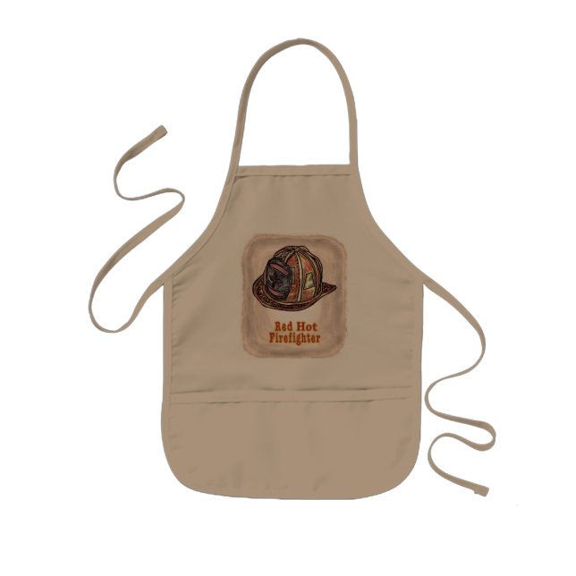 Red Hot FireFighter custom name Apron (Front)