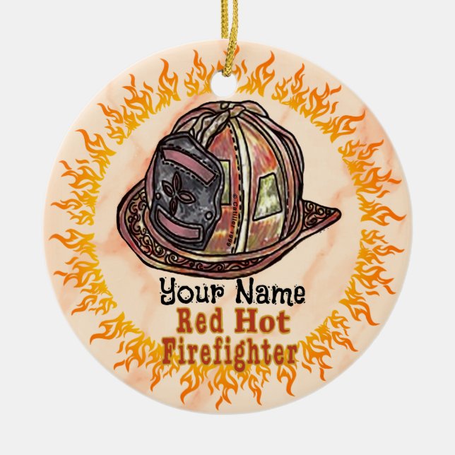 Red Hot Firefighter ornament (Front)