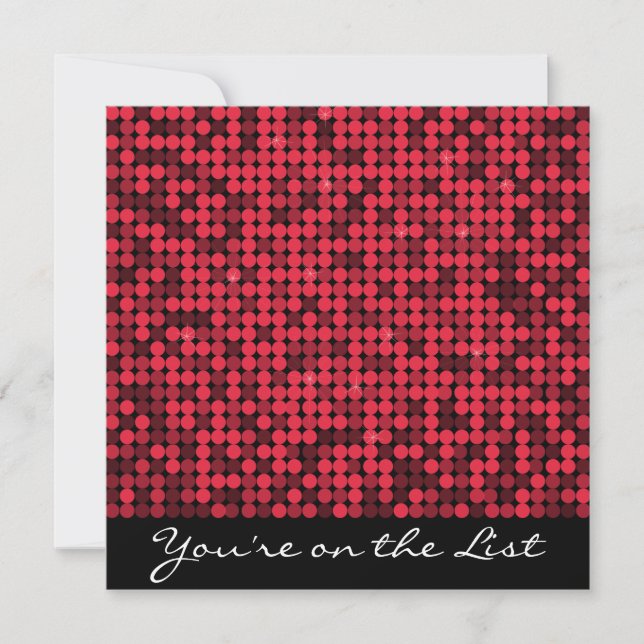 Red Hot Glam Invitation (Front)
