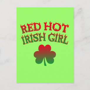 Red Hot Irish Girl Postcard