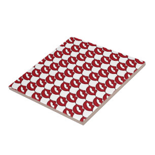 Red Hot Lips Ceramic Tile