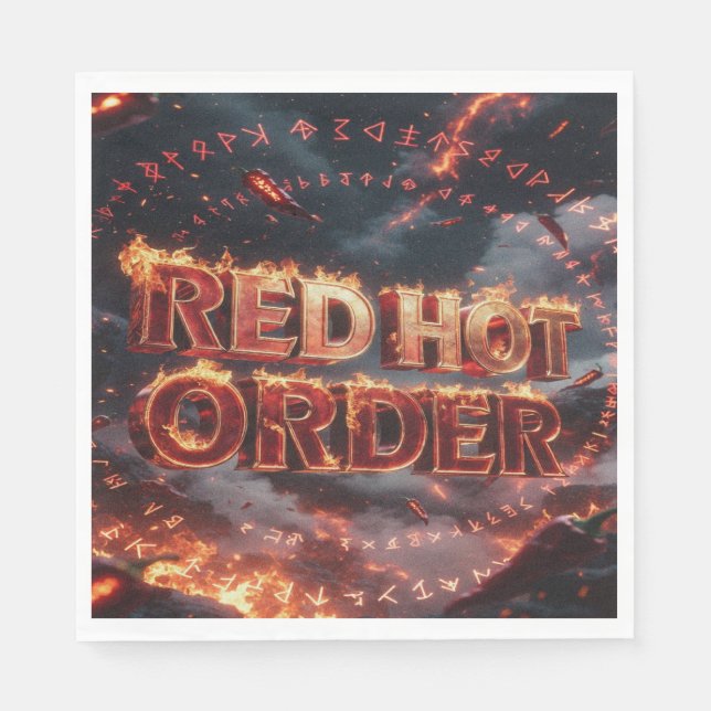 Red Hot Order Napkin (Front)