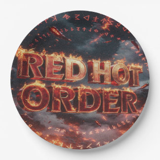 Red Hot Order Paper Plate