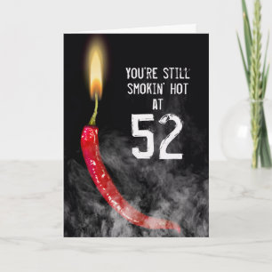 Red Hot Pepper 52nd Birthday Card