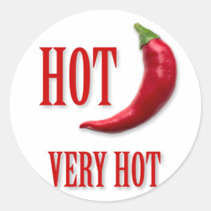 Red hot pepper classic round sticker
