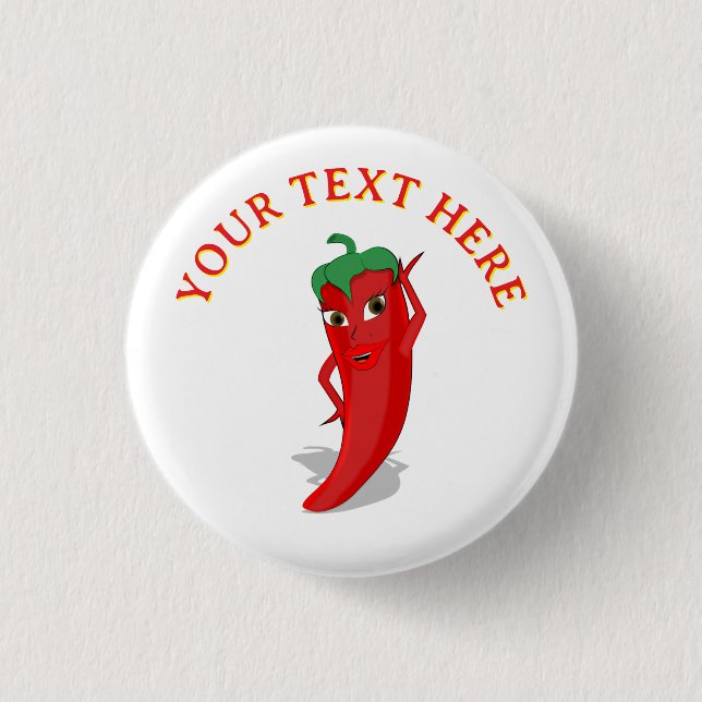Red Hot Pepper Diva 3 Cm Round Badge (Front)