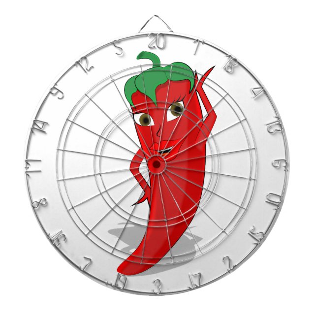 Red Hot Pepper Diva Dartboard (Front)