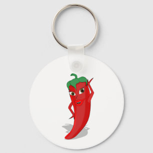 Red Hot Pepper Diva Key Ring