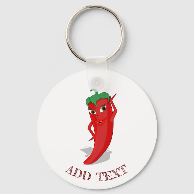 Red Hot Pepper Diva Key Ring (Front)