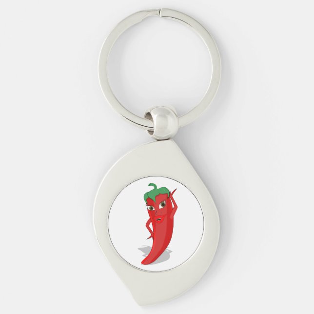 Red Hot Pepper Diva Keychain (Front)