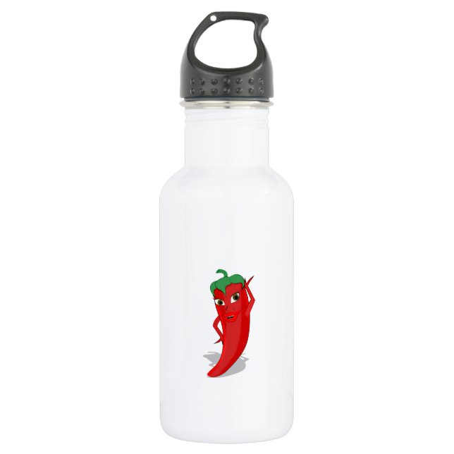 Red Hot Pepper Diva Stainless 532 Ml Water Bottle (Front)