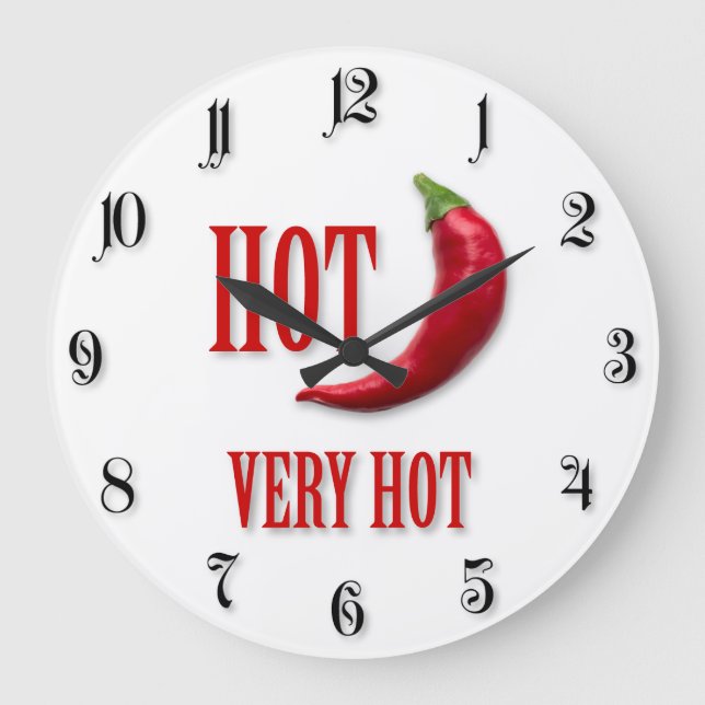 Red hot pepper large clock (Front)