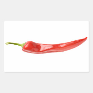 Red hot pepper rectangular sticker