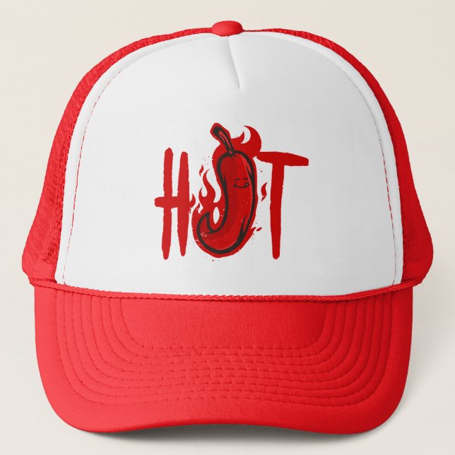 Red Hot Pepper T-shirt Trucker Hat (Front)