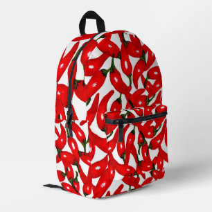 Red Hot Peppers Spicy  Printed Backpack