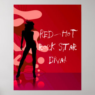 Red Hot Rock Star Diva Poster