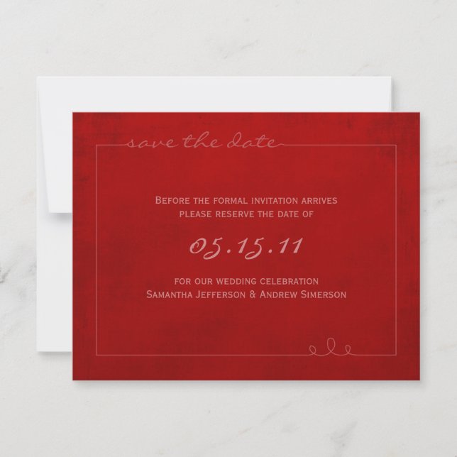 Red Hot Save the Date Announcements (Front)