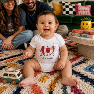 'Red Hot Silly Peppers' Playful Funny Kids Gift Baby Bodysuit