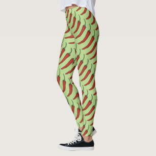 Red Hot Spicy Chilli Chile Pepper Peppers Leggings