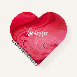 Red Hot Swirls Personalised Notebook