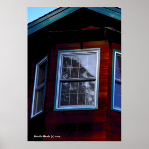 Red House Window Poster