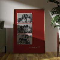 Red How Lucky Are We 3 Photos Wall Art
