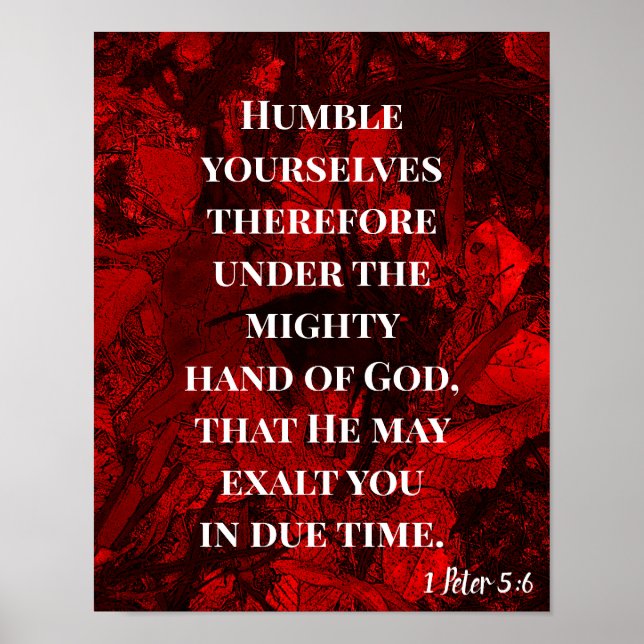 Red Humble Yourself Under God Poster (Front)