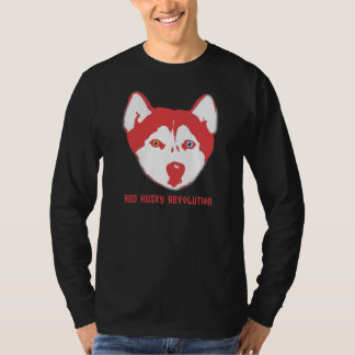 Red Husky Revolution Black Long Sleeve T T-Shirt