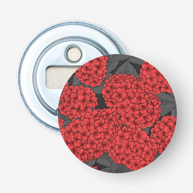 Red hydrangea bottle opener (Front)