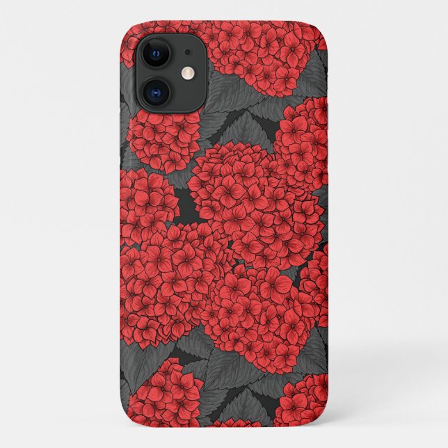 Red hydrangea Case-Mate iPhone case (Back)