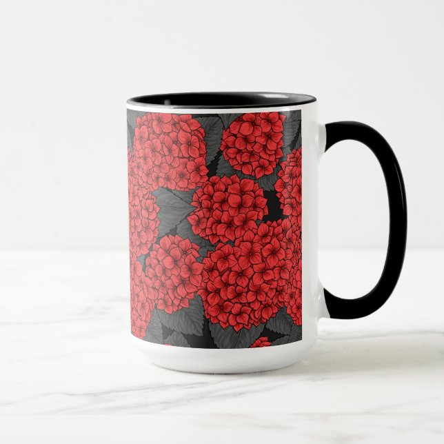 Red hydrangea mug (Right)
