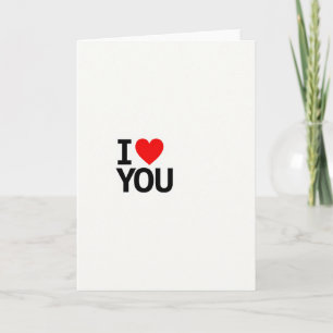 Red I Love You Classic Card