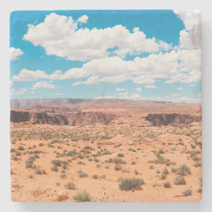 Red I Love You in the World Stone Coaster
