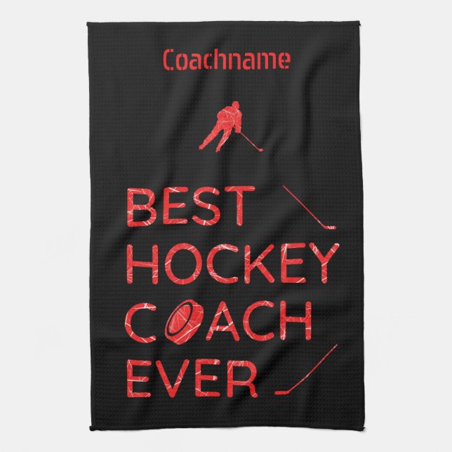 Red ice - Best hockey coach blade towel (Vertical)