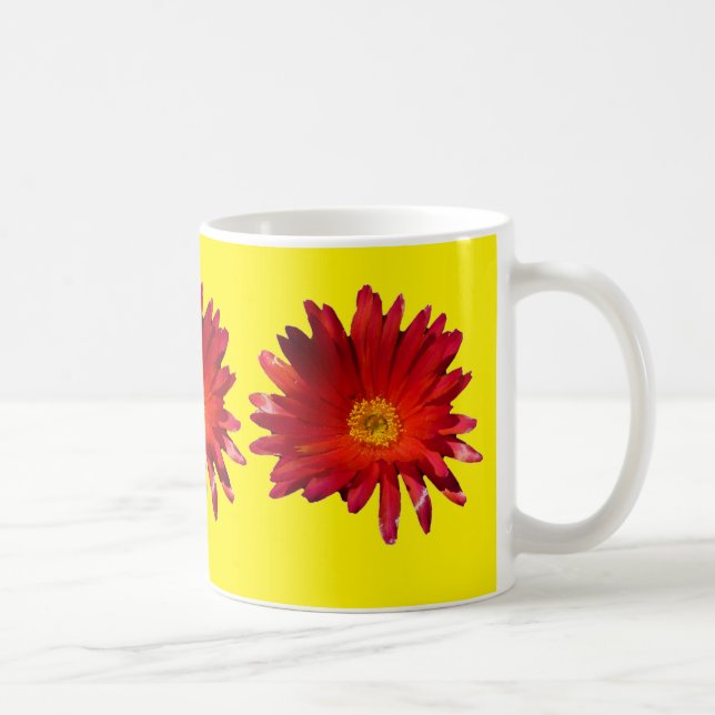 Red Ice Flower Colourful Carpet Plant Coffee Mug (Right)