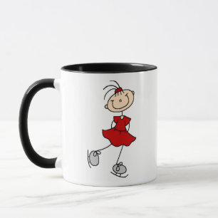 Red Ice Skater Girl Mug