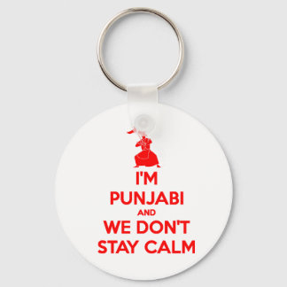 (RED) I'm Punjabi and We Don't Stay Calm Key Ring