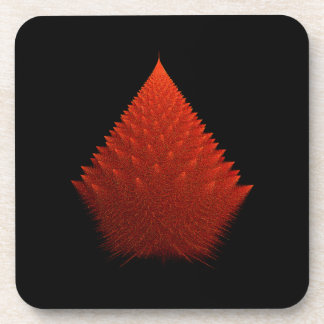 Red Incendia Script Fractal Coaster