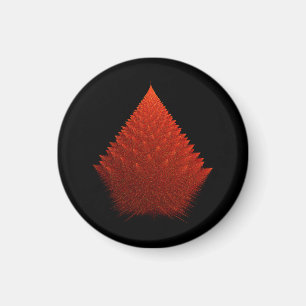 Red Incendia Script Fractal Magnet
