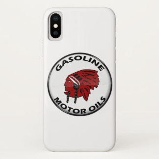 Red Indian Gasoline vintage sign crystal version. iPhone X Case