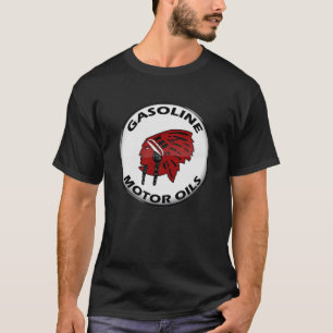 Red Indian Gasoline vintage sign. Crystal version T-Shirt