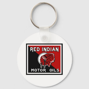 Red Indian Motor Oils vintage sign Key Ring