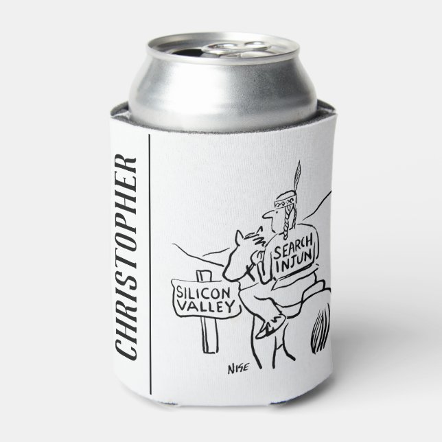 Red Indian on Horseback in Silicon Valley Can Cooler (Can Front)